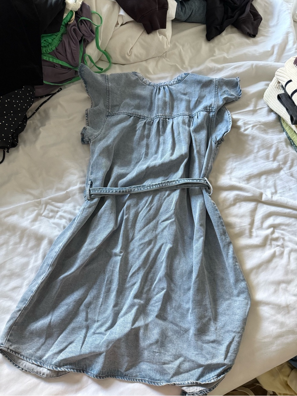 MINE DENIM RUFFLE DRESS - Picture 4 of 4
